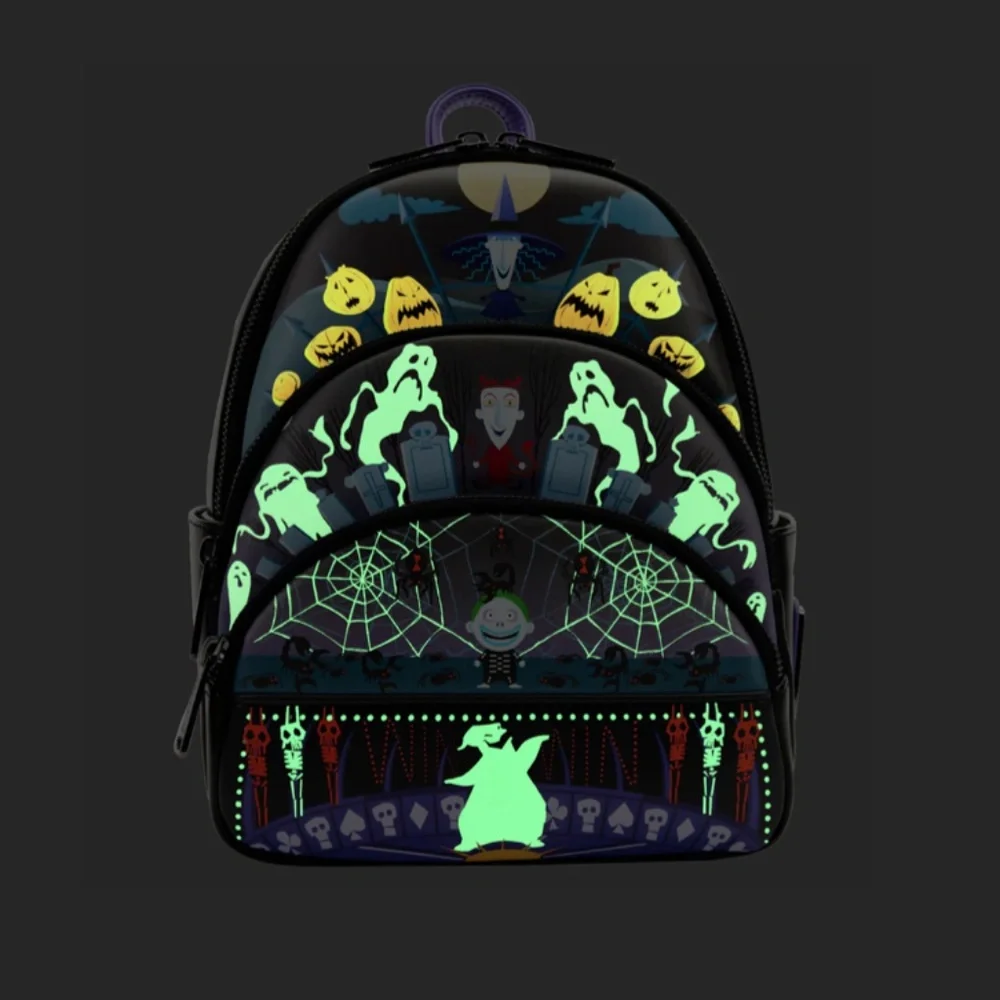 Loungefly The Nightmare Before Christmas Triple Pocket Mini Backpack and Wallet - Picture 3 of 9